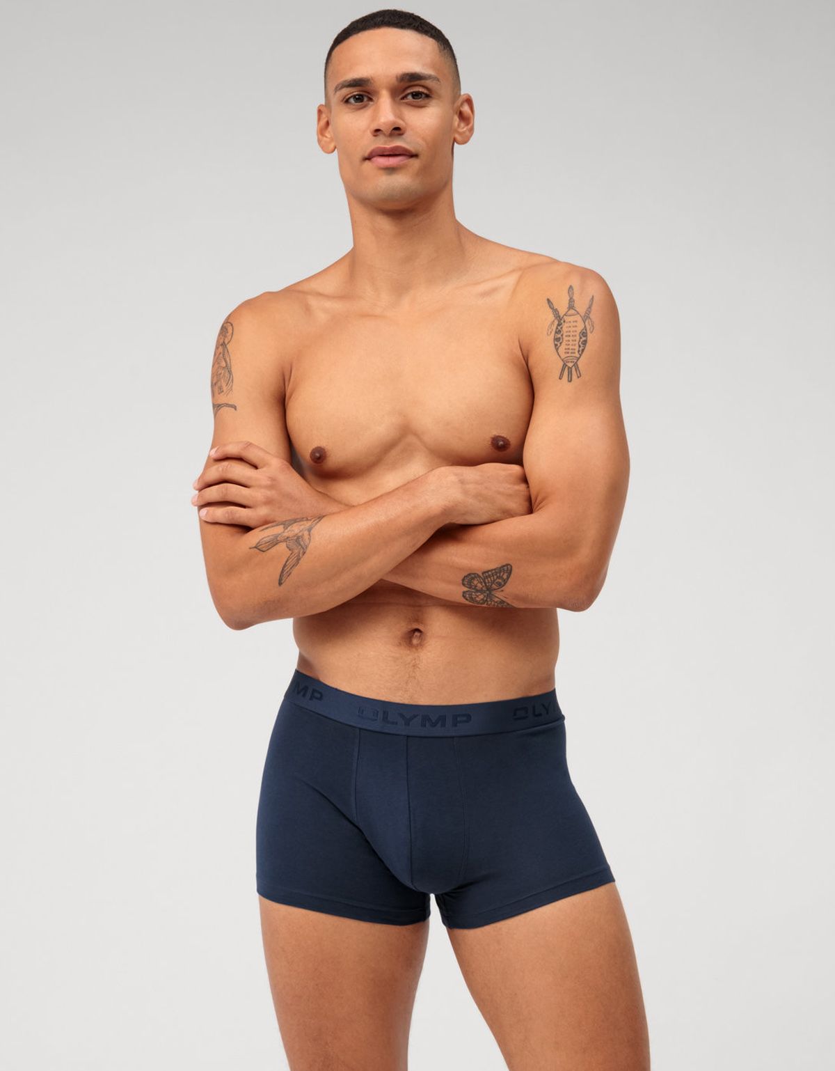 Трусы боксеры синие мужские Olymp, комплект, 3 шт. | купить в интернет-магазине Olymp-Men
