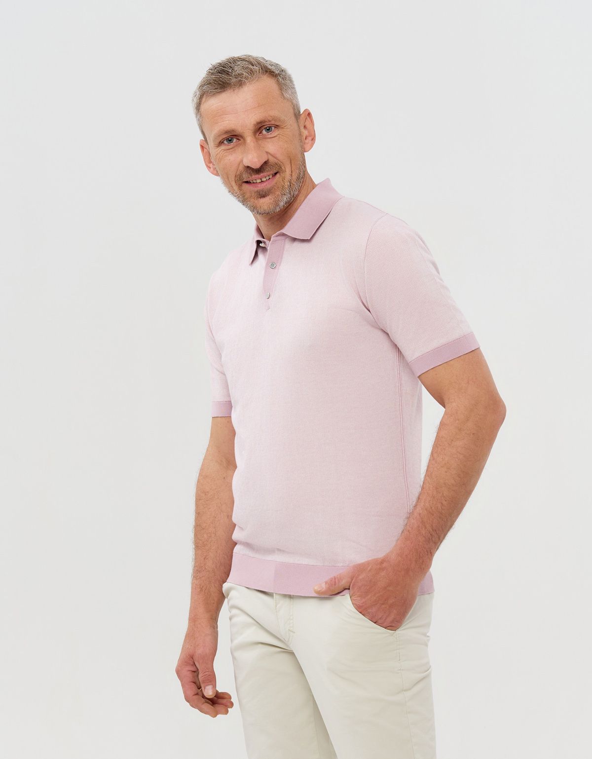Поло розовое мужское на кнопках Gratude | купить в интернет-магазине Olymp-Men