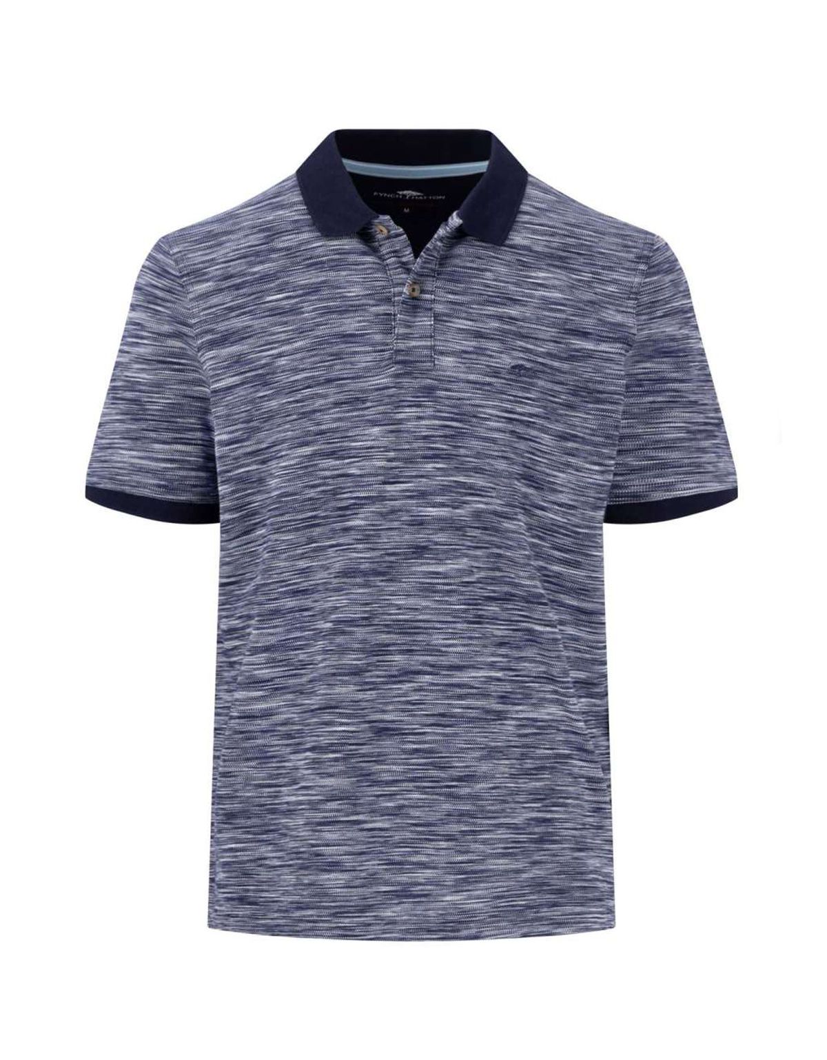 Поло мужское с синим воротником Fynch-Hatton | купить в интернет-магазине Olymp-Men