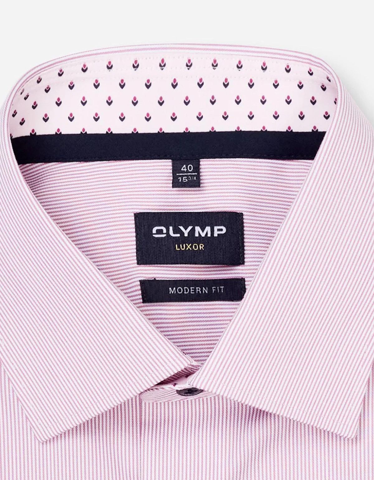 Рубашка в бордовую полоску Olymp, модерн фит