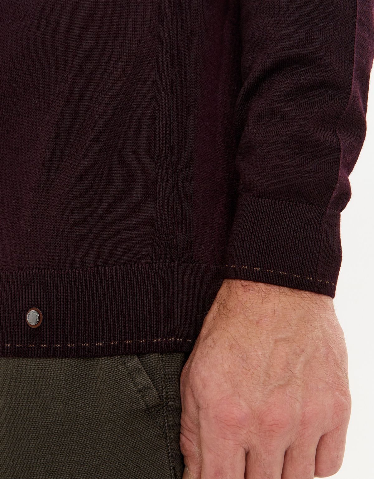 Поло бордовое с длинным рукавом Gratude на молнии | купить в интернет-магазине Olymp-Men