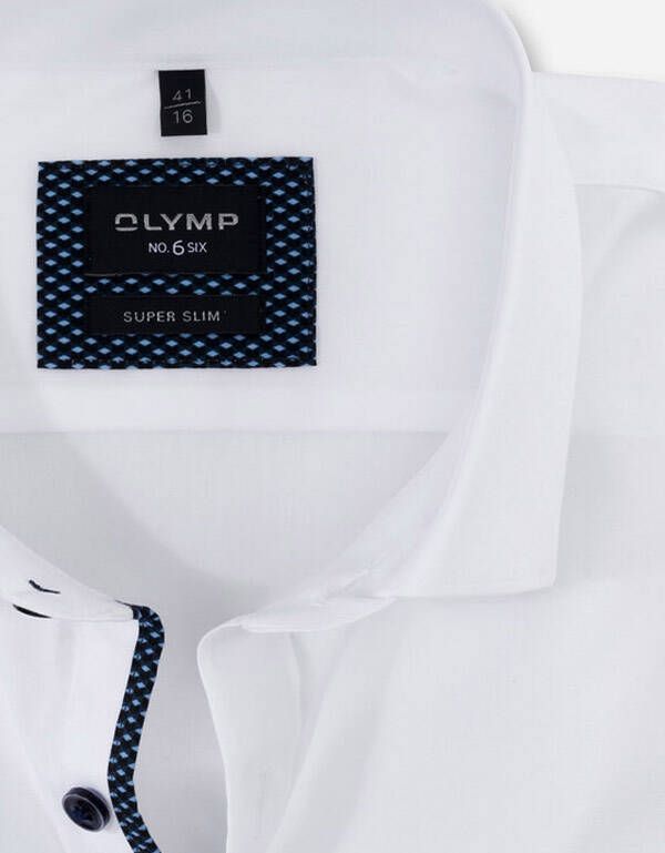 Рубашка белая мужская OLYMP №6, супер слим | купить в интернет-магазине Olymp-Men