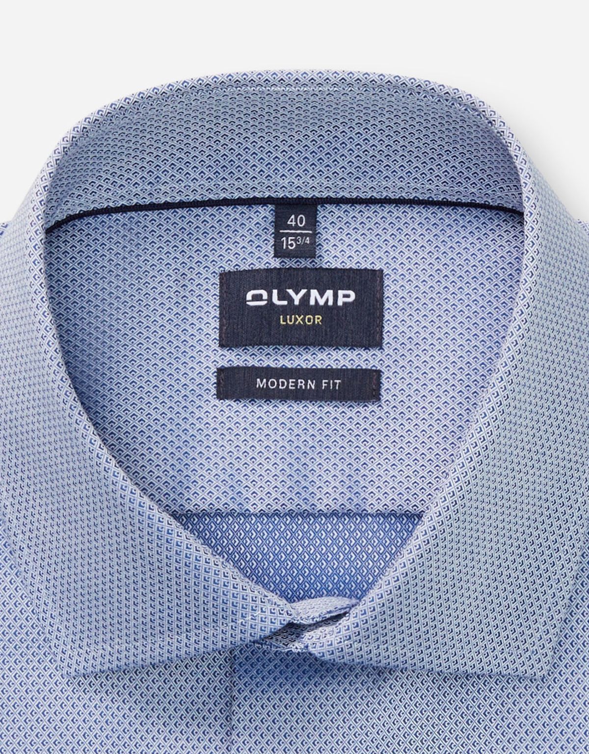 Сорочка мужская синяя OLYMP Luxor, modern fit, фактурная ткань | купить в интернет-магазине Olymp-Men