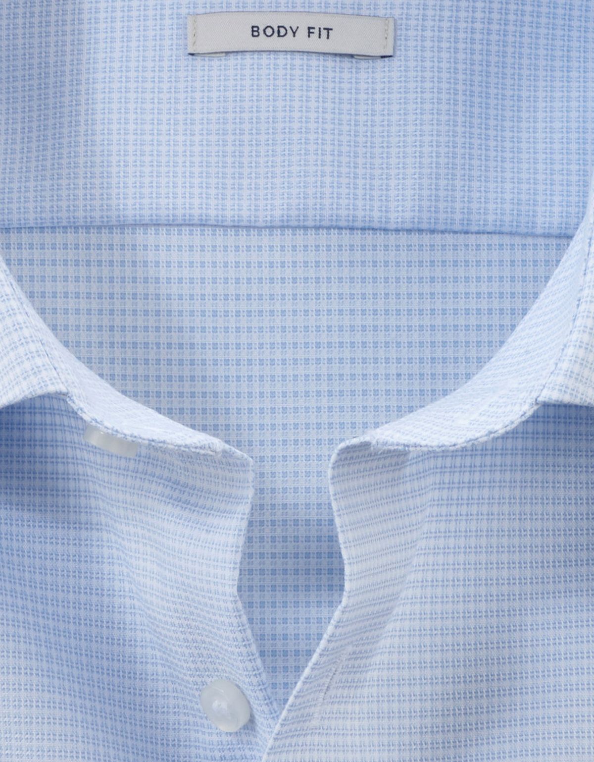 Рубашка голубая классическая в клетку Olymp, body fit | купить в интернет-магазине Olymp-Men