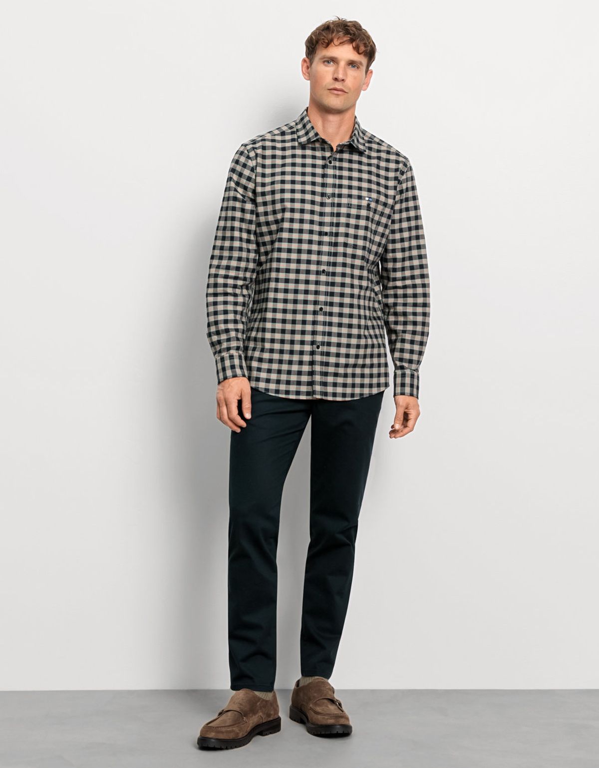 Рубашка мужская в клетку OLYMP Casual | купить в интернет-магазине Olymp-Men