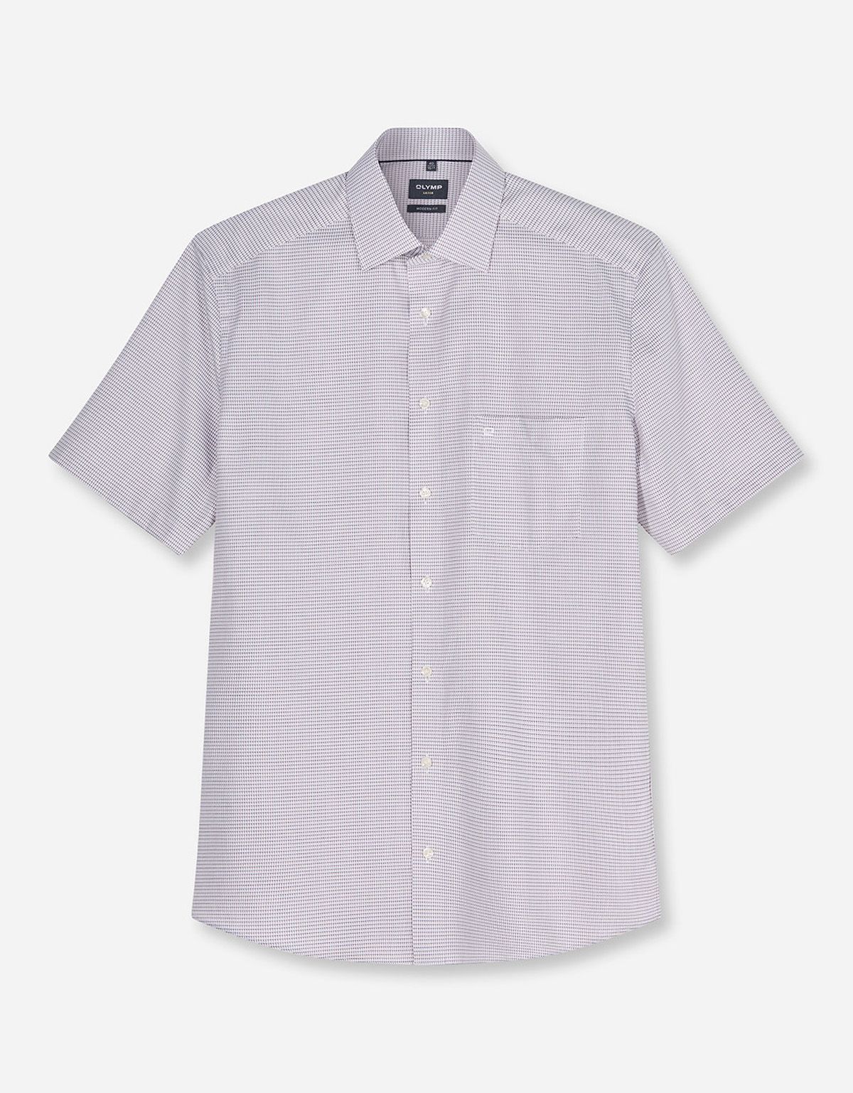 Рубашка с бордовым принтом Olymp, модерн фит