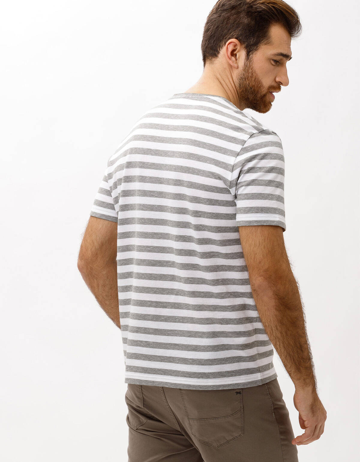 Футболка мужская Brax в полоску с карманом | купить в интернет-магазине Olymp-Men