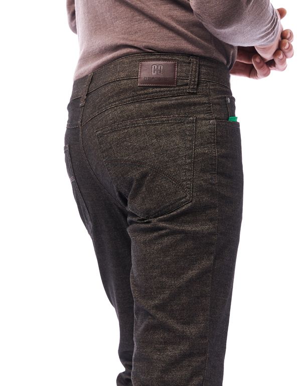 Брюки мужские тёплые коричневые Club Of Comfort, прямые | купить в интернет-магазине Olymp-Men