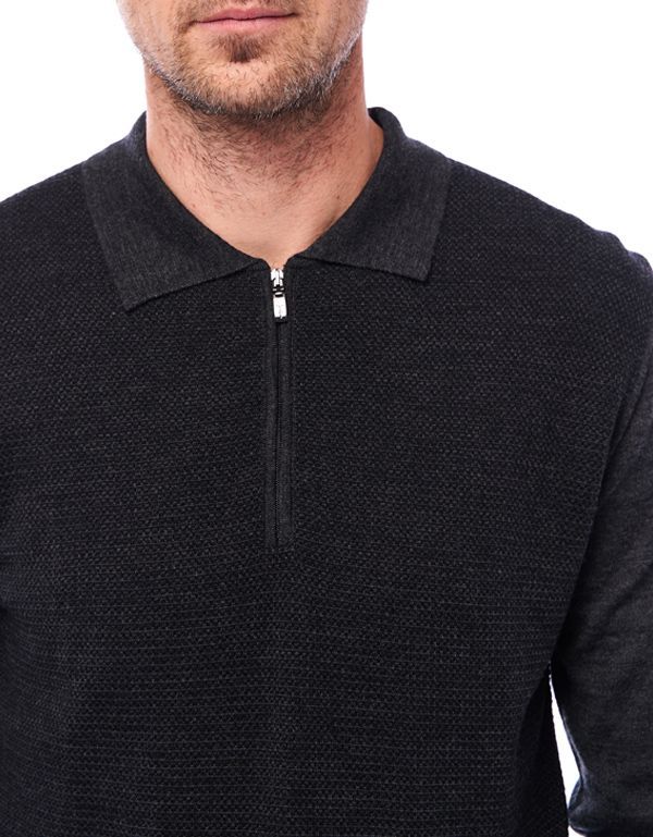 Поло мужское вязаное на молнии Gratude, шерсть с шёлком | купить в интернет-магазине Olymp-Men
