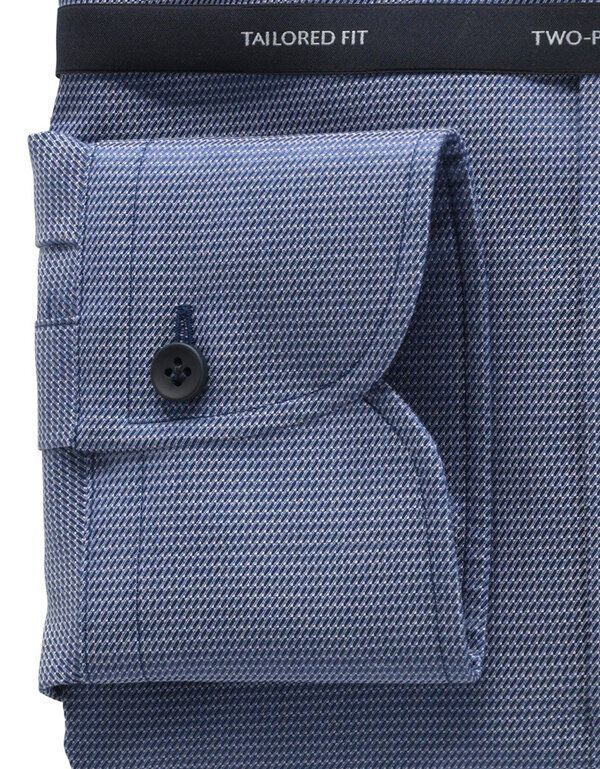 Синяя однотонная мужская рубашка Signature