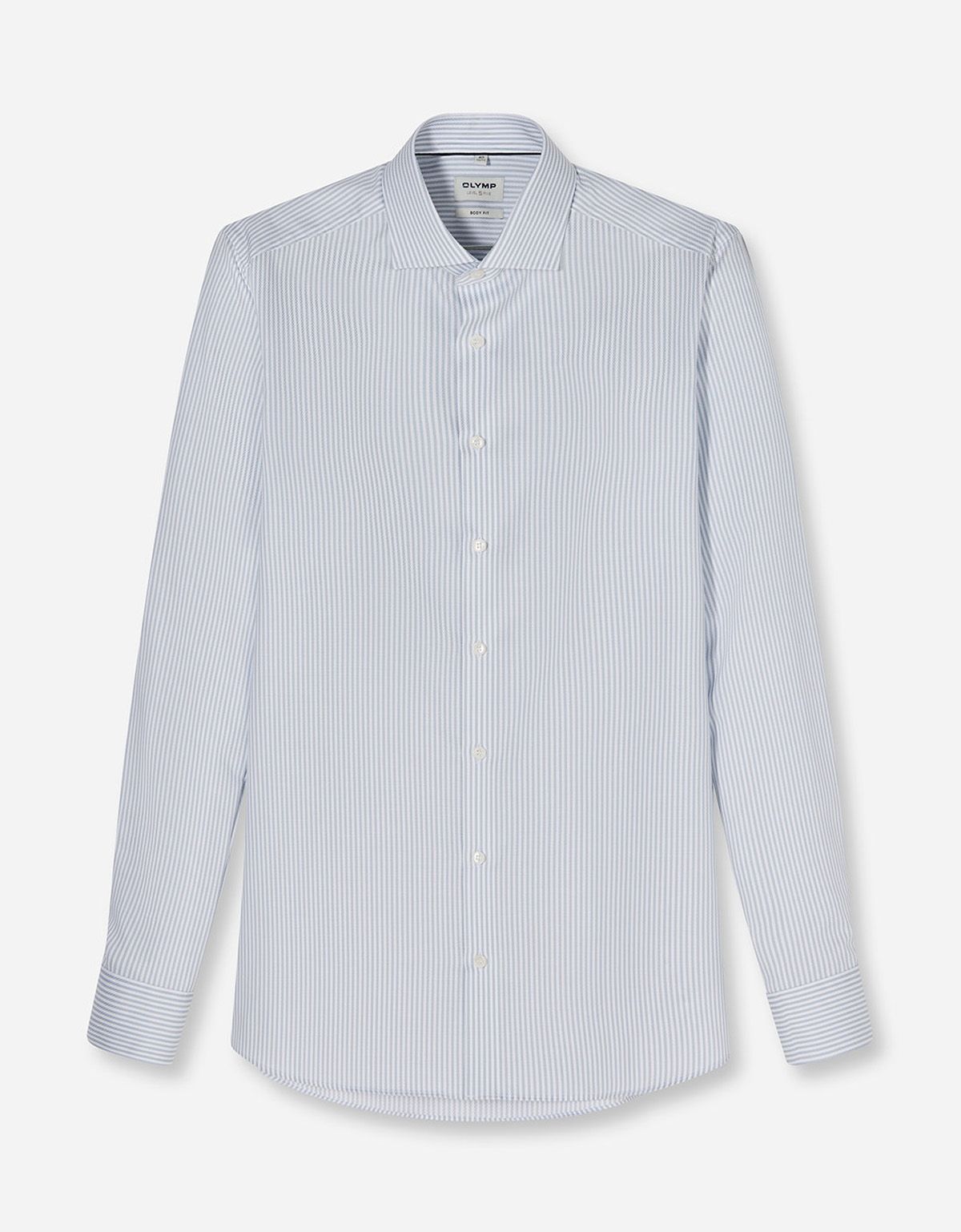 Рубашка мужская в серую полоску OLYMP, body fit | купить в интернет-магазине Olymp-Men