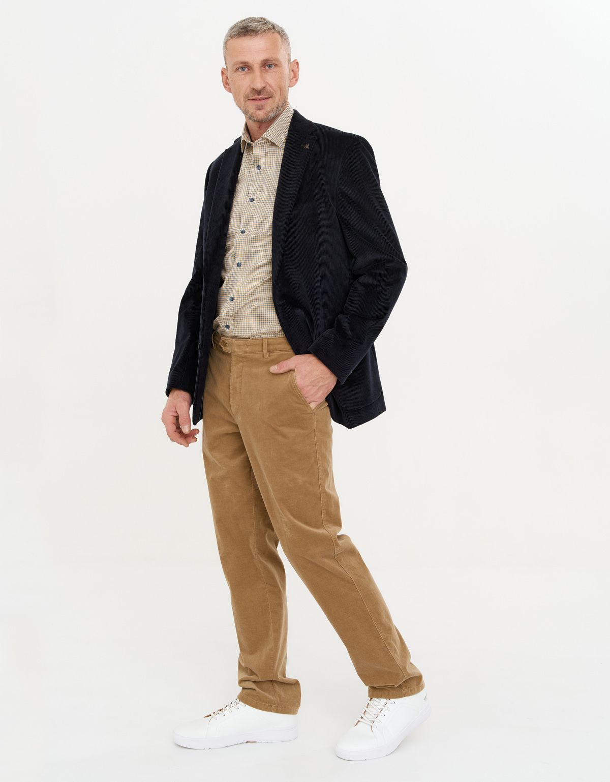 Брюки вельветовые бежевые w.Wegener | купить в интернет-магазине Olymp-Men