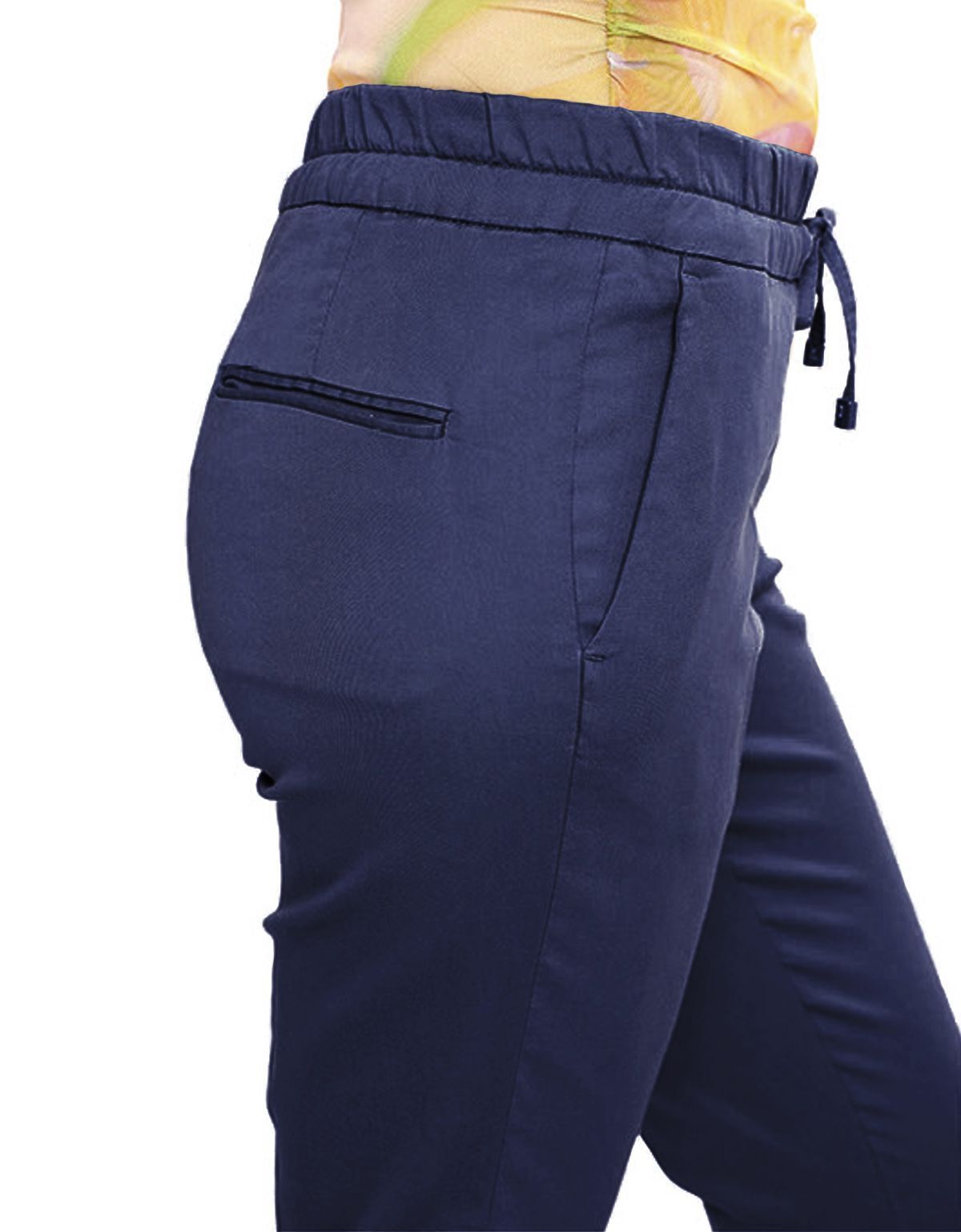 Брюки женские синие w.Wegener на резинке со шнурком | интернет-магазин Olymp-Men