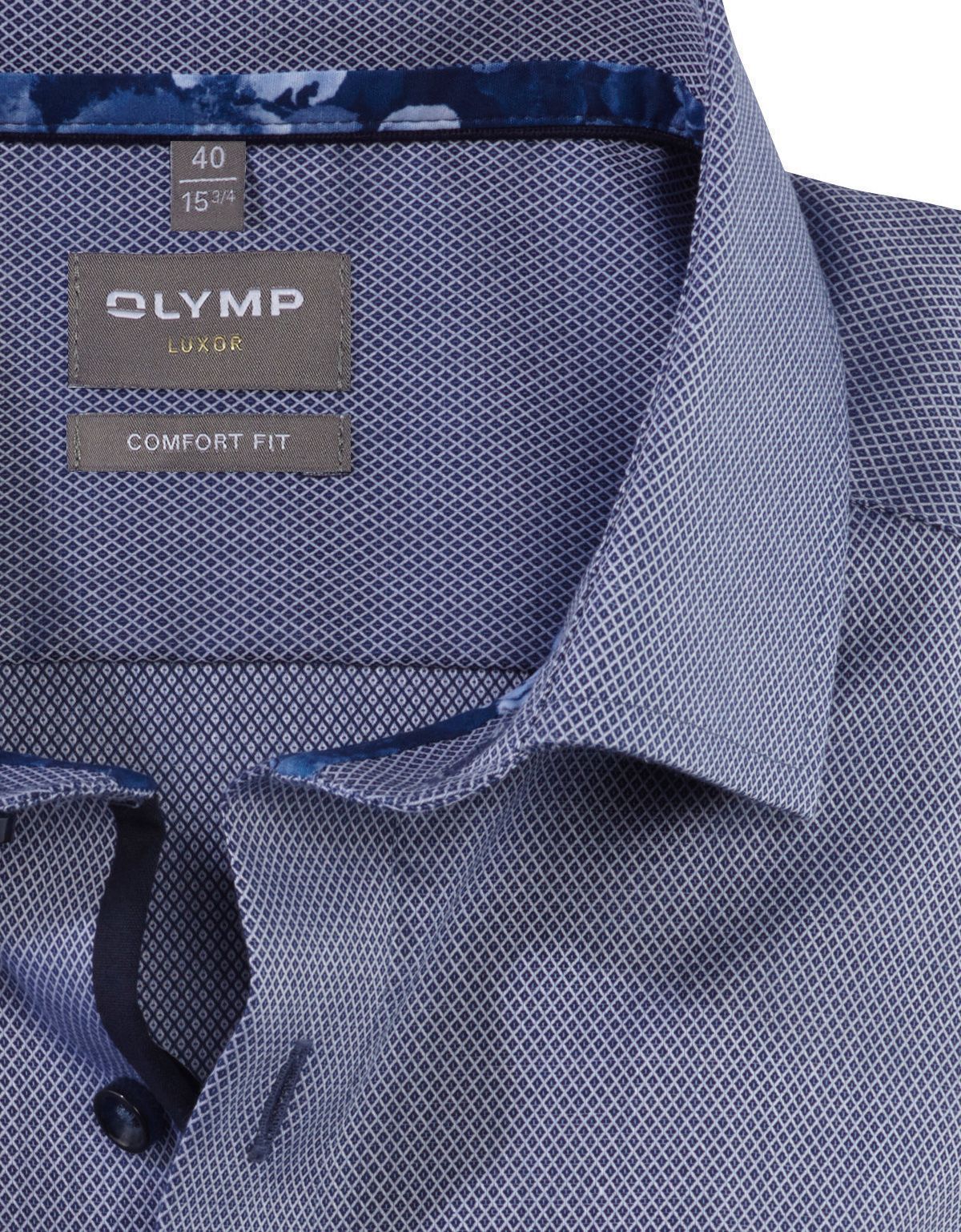 Сорочка синяя мужская классическая OLYMP Luxor прямая