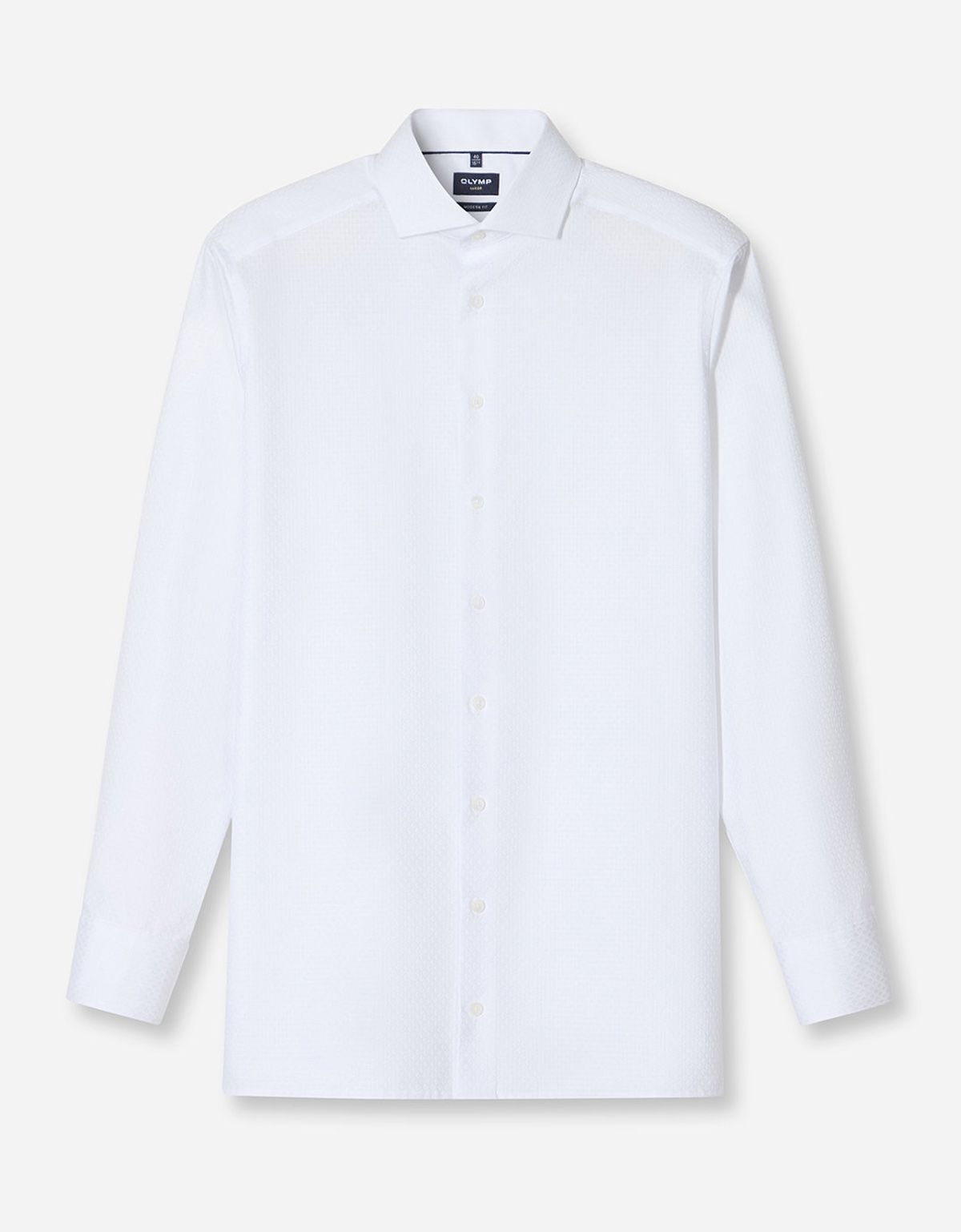 Рубашка белая из фактурной ткани OLYMP Luxor, modern fit | купить в интернет-магазине Olymp-Men