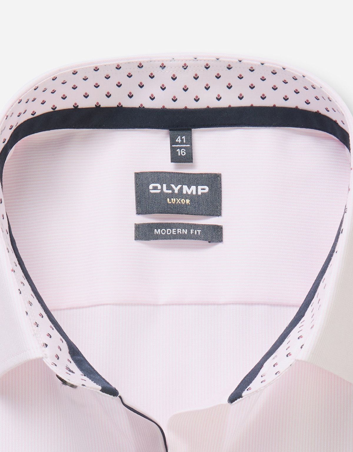 Сорочка мужская в розовую полоску OLYMP Luxor, modern fit | купить в интернет-магазине Olymp-Men