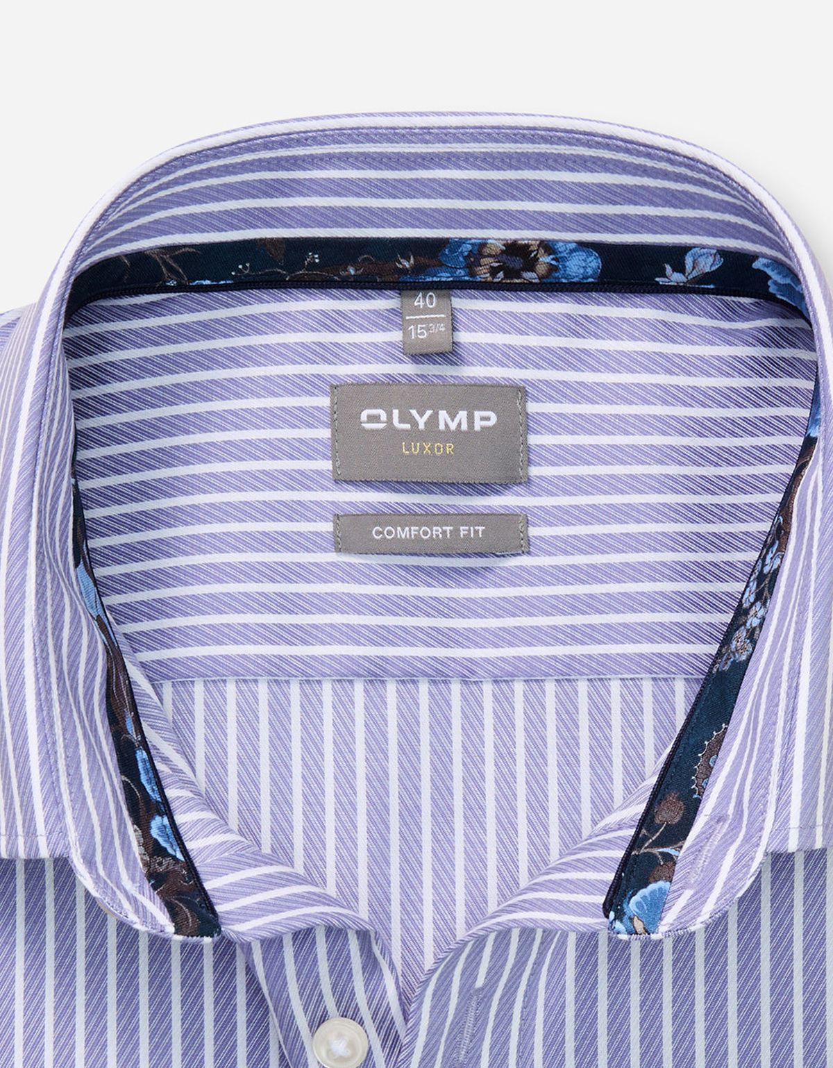 Рубашка мужская в белую полоску OLYMP Luxor, comfort fit | купить в интернет-магазине Olymp-Men