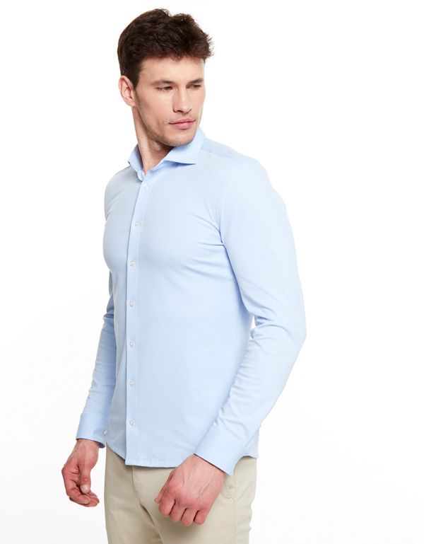 Рубашка мужская классическая трикотажная OLYMP 24/7, супер слим, артикул 25208411