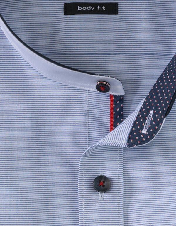 Рубашка в полоску с воротником стойка OLYMP Level Five, body fit | купить в интернет-магазине Olymp-Men