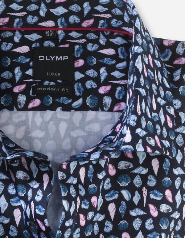 Рубашка мужская OLYMP Luxor, modern fit с принтом | купить в интернет-магазине Olymp-Men