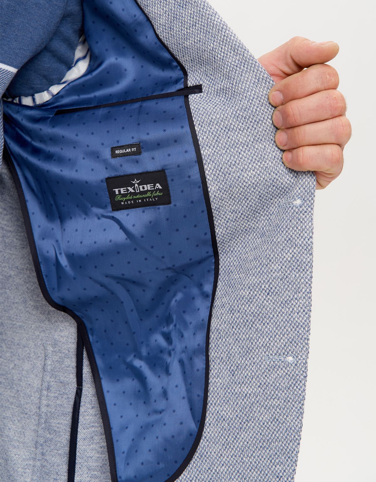 Пиджак трикотажный Roy Robson голубой меланж | купить в интернет-магазине Olymp-Men