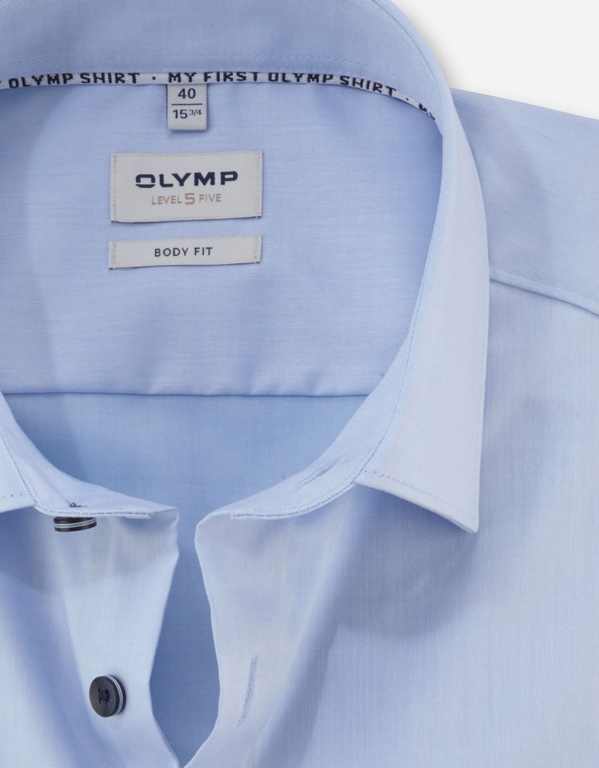 Рубашка мужская голубая классическая OLYMP Level Five, body fit | купить в интернет-магазине Olymp-Men