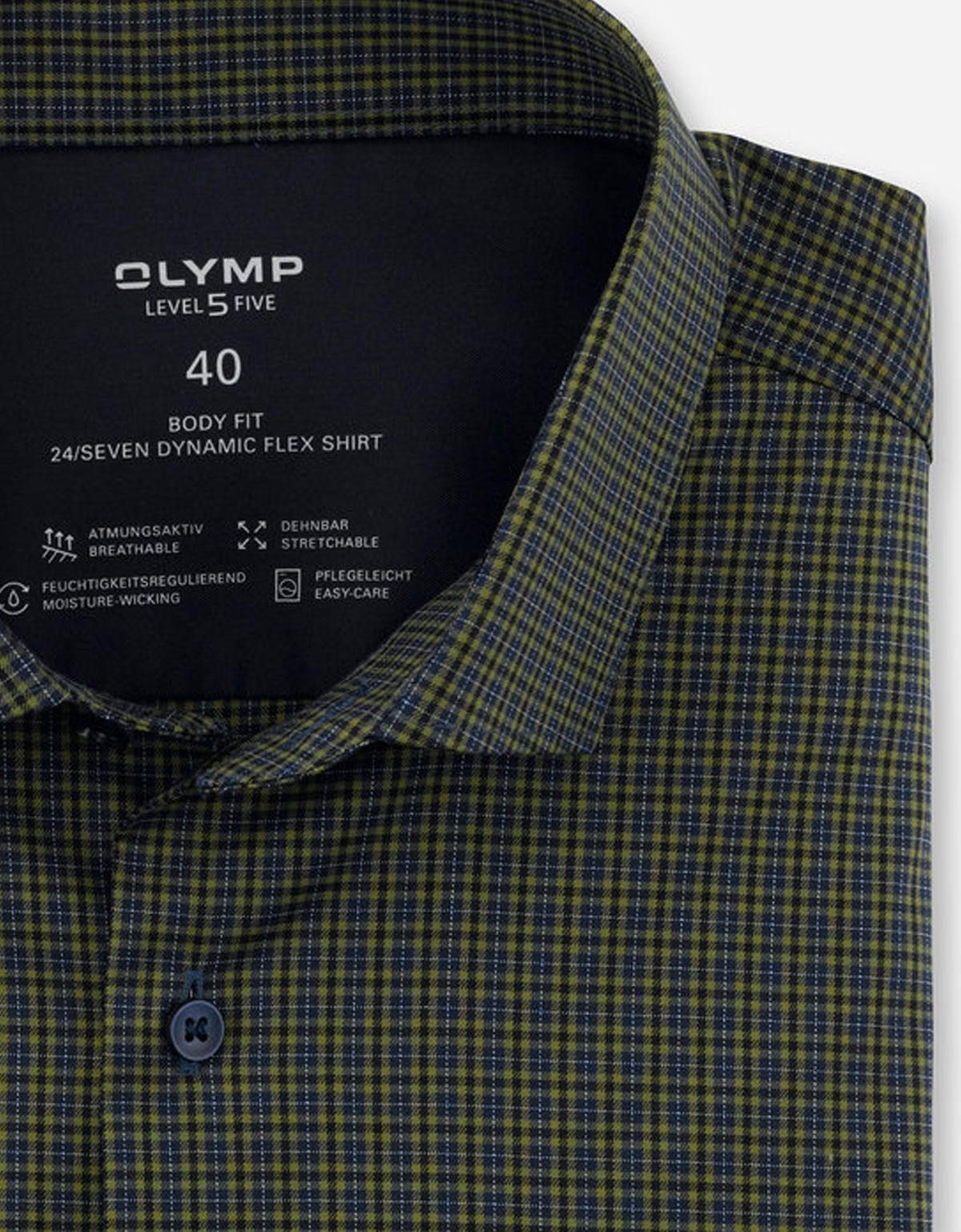 Рубашка мужская OLYMP 24/7 в клетку, body fit | купить в интернет-магазине Olymp-Men