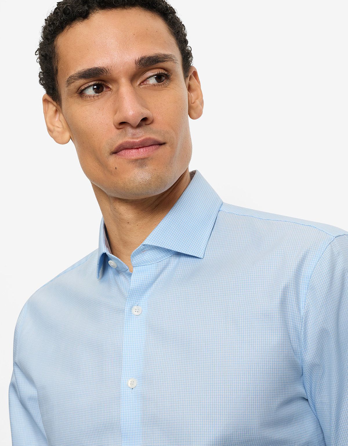 Рубашка в голубую клетку, супер слим | купить в интернет-магазине Olymp-Men