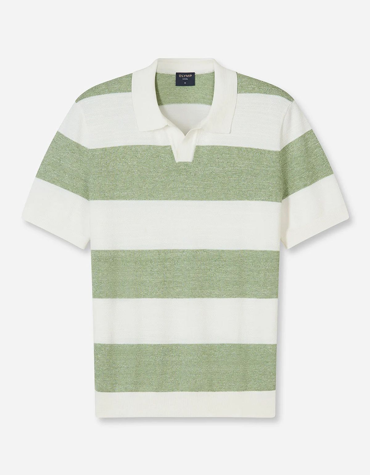 Поло мужское вязанное в зелёную полоску Olymp | купить в интернет-магазине Olymp-Men