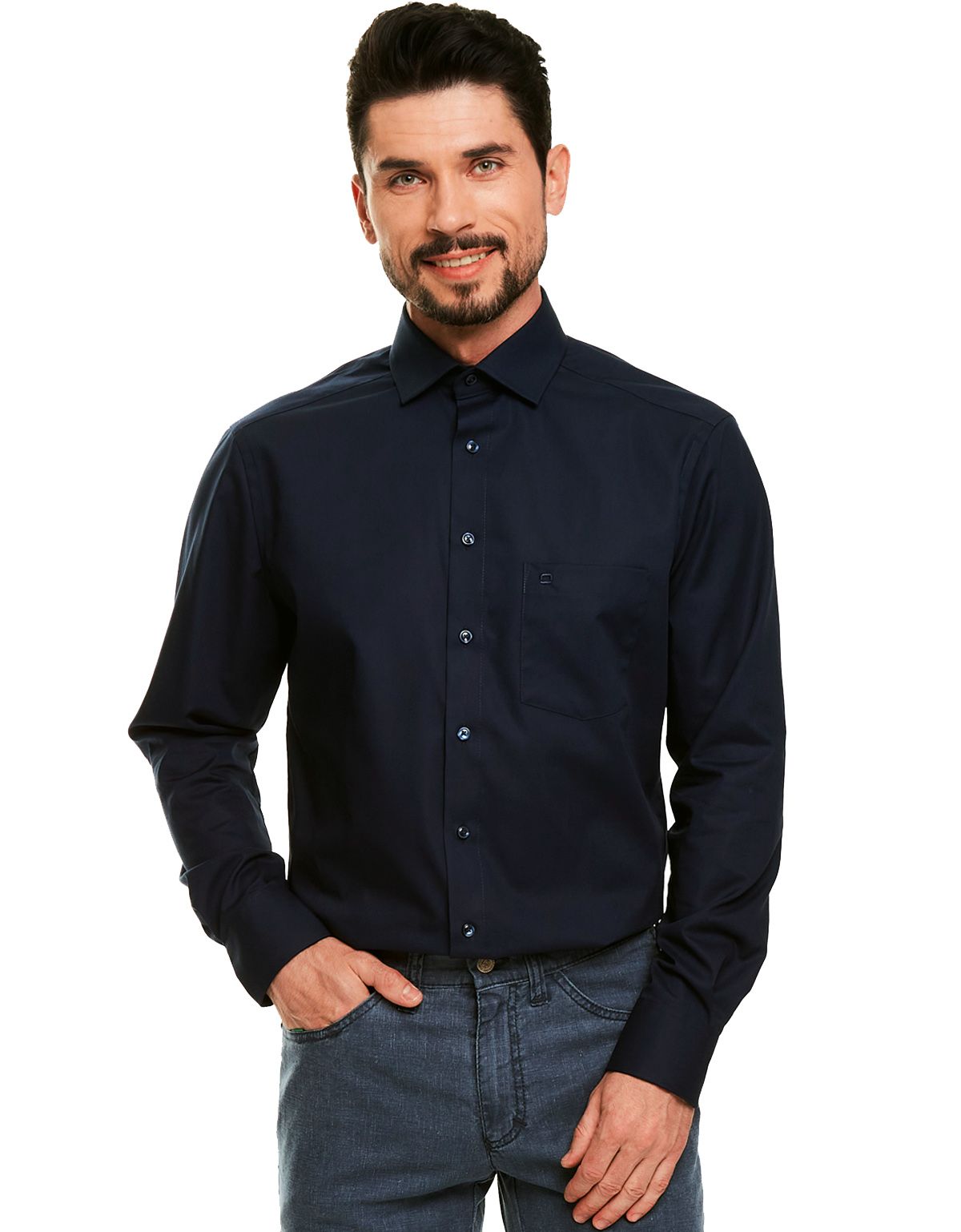 Рубашка мужская классическая OLYMP Luxor, modern fit[Синий]