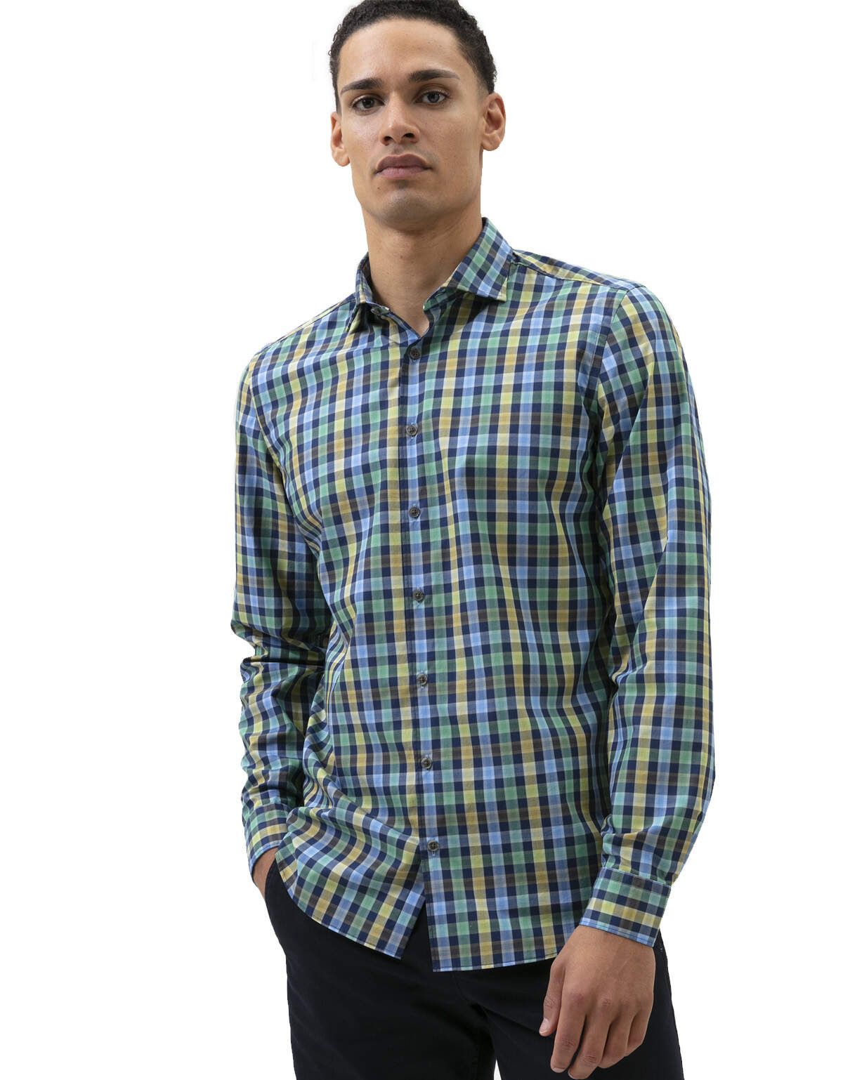 Сорочка мужская OLYMP Level Five Smart Casual[Синий]