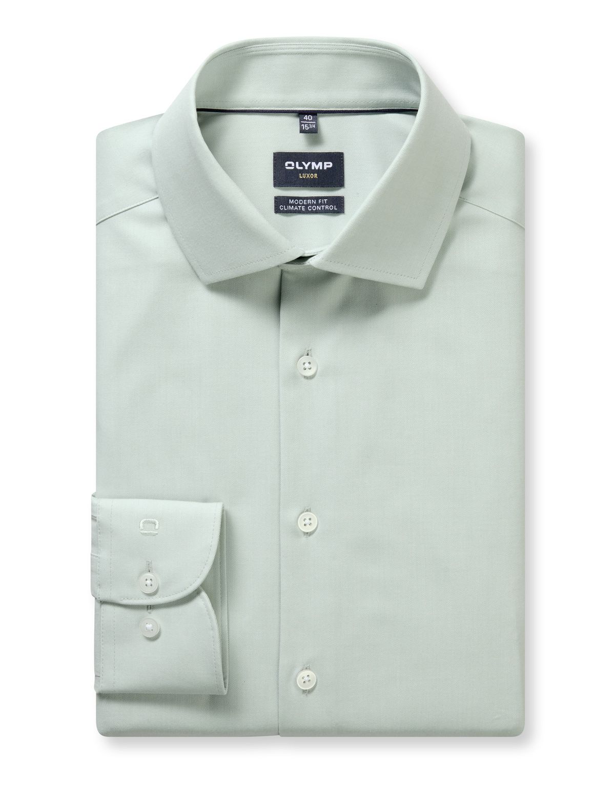 Сорочка зелёная климат-контроль OLYMP, modern fit на высокий рост[ЗЕЛЁНЫЙ]