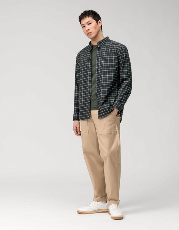 Рубашка мужская OLYMP Casual в клетку с пуговицами на воротнике | купить в интернет-магазине Olymp-Men