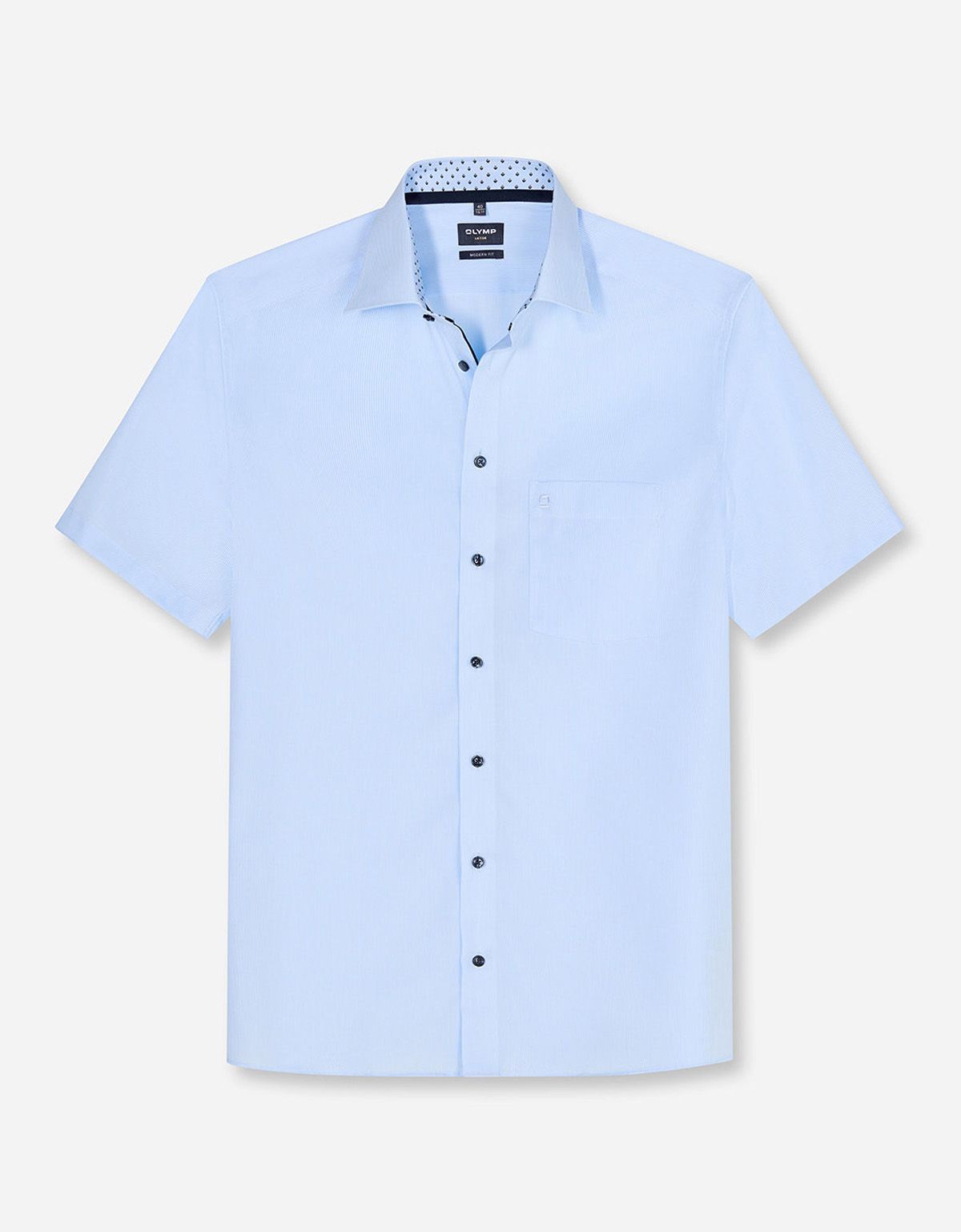 Рубашка в голубую полоску Olymp, модерн фит