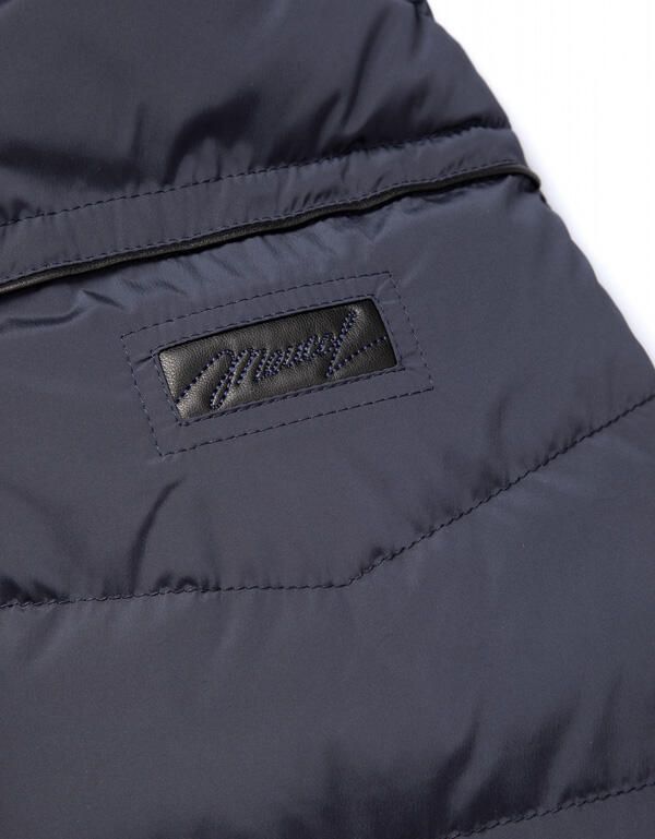 Стеганый короткий пуховик с меховым воротником | купить в интернет-магазине Olymp-Men