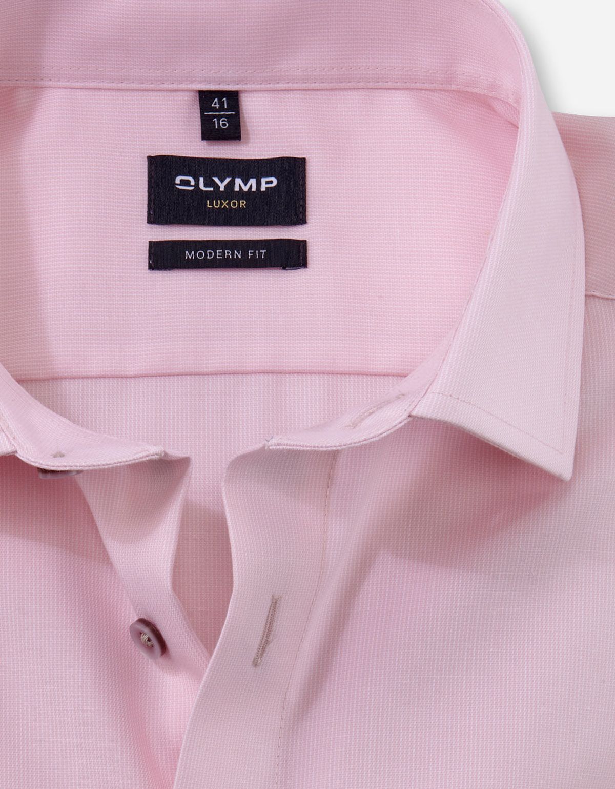 Сорочка классическая розовая Olymp Luxor, modern fit, фактурная | купить в интернет-магазине Olymp-Men