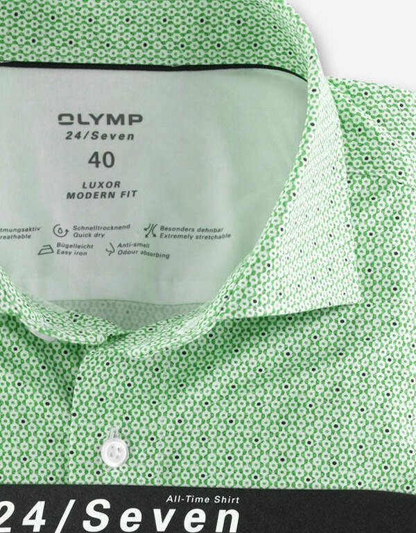 Рубашка трикотажная мужская OLYMP с рисунком Luxor 24/7, modern fit