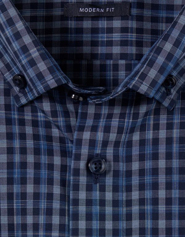 Рубашка с коротким рукавом в клетку OLYMP Luxor, modern fit