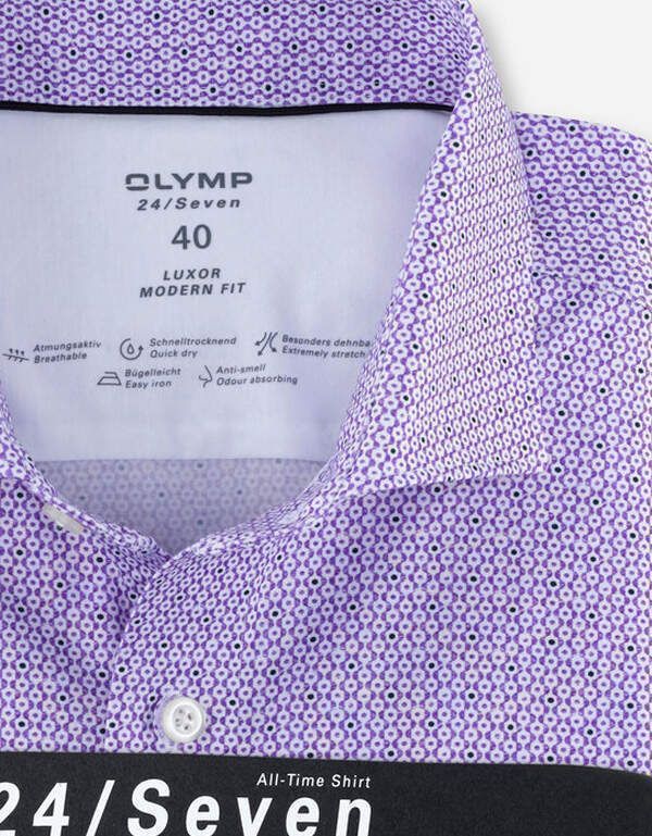 Рубашка трикотажная мужская OLYMP с рисунком Luxor 24/7, modern fit