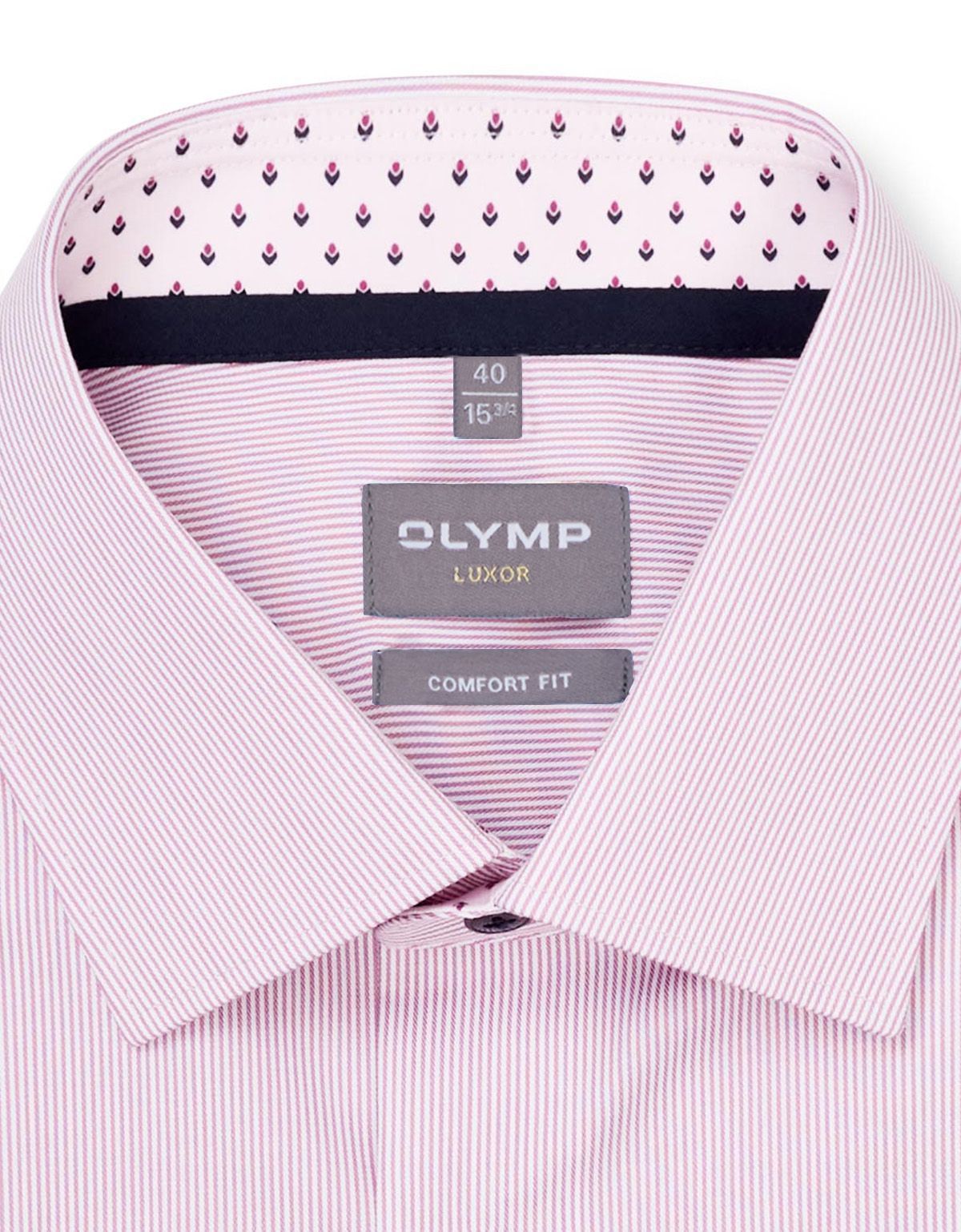 Сорочка классическая в розовую полоску Olymp, прямой крой