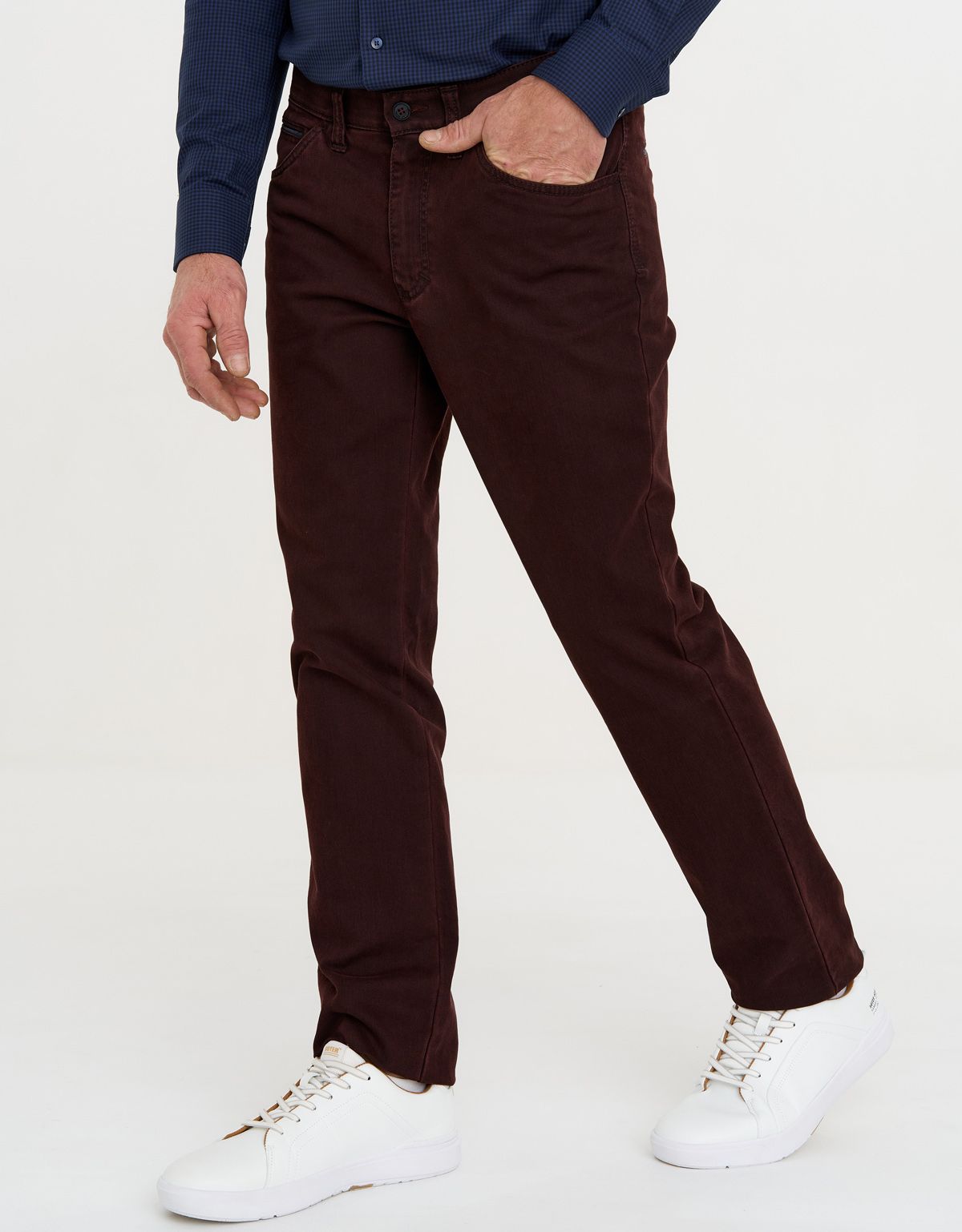 Брюки мужские тёплые бордовые со стрейчем Club of Comfort | купить в интернет-магазине Olymp-Men