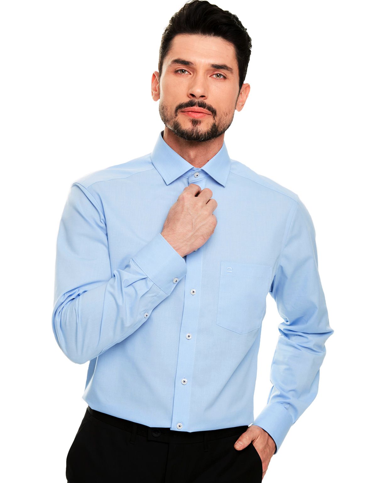 Рубашка мужская классическая OLYMP Luxor, modern fit[Голубой]
