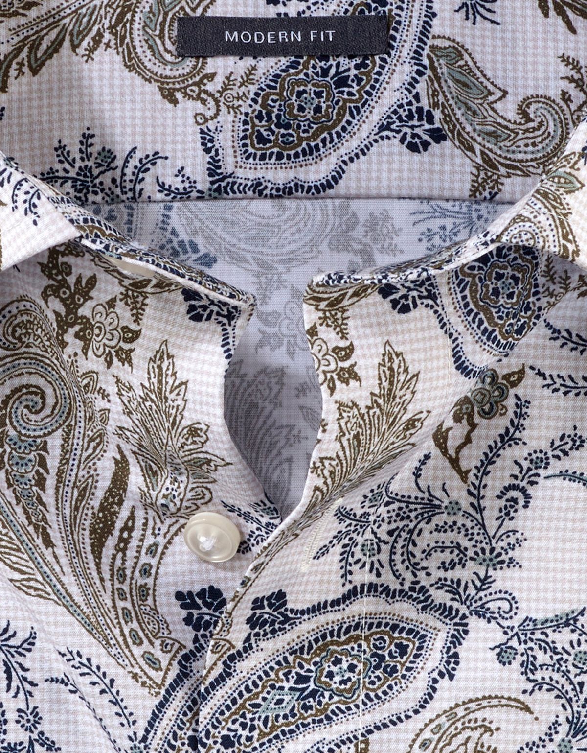 Рубашка мужская Olymp Luxor, modern fit, с рисунком огурцы | купить в интернет-магазине Olymp-Men