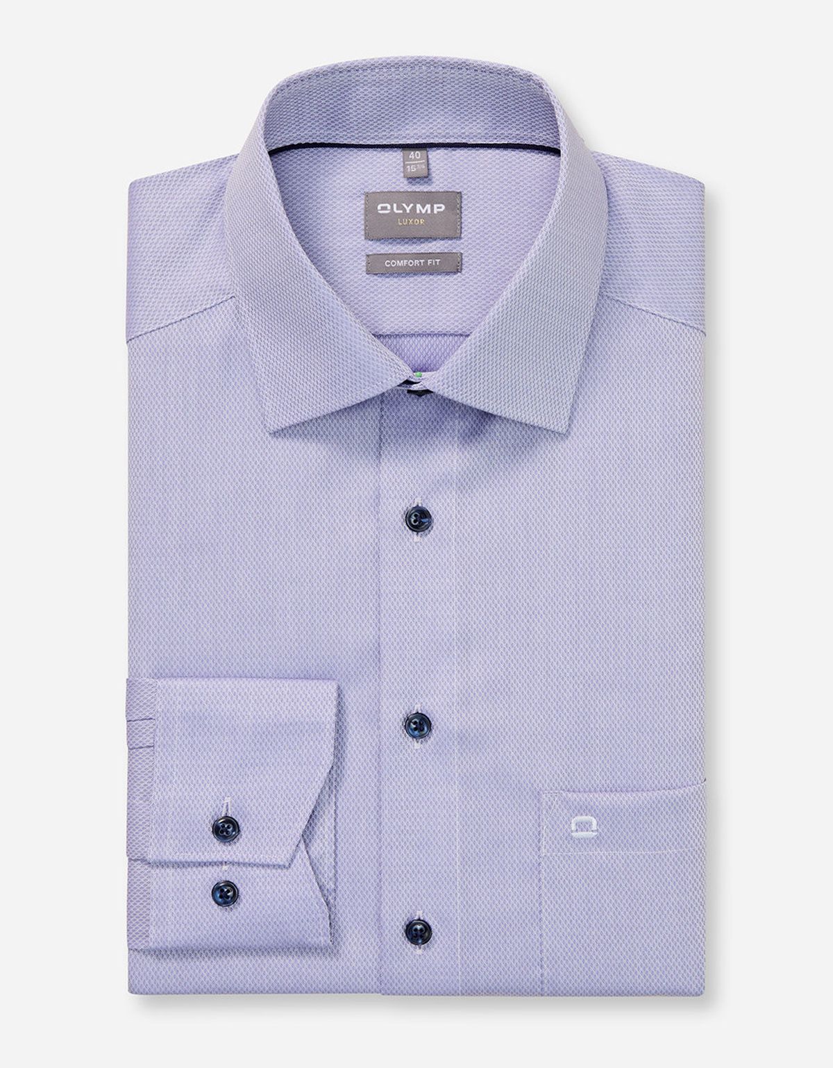 Рубашка мужская однотонная OLYMP Luxor, прямой крой[ФИОЛЕТОВЫЙ]