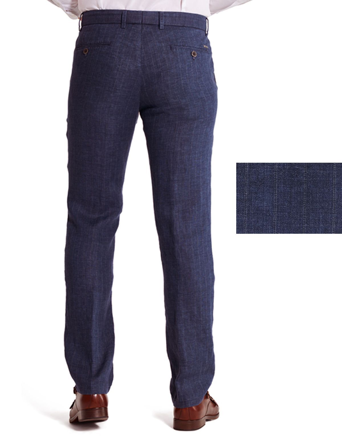 Брюки льняные синие в полоску w.Wegener | купить в интернет-магазине Olymp-Men