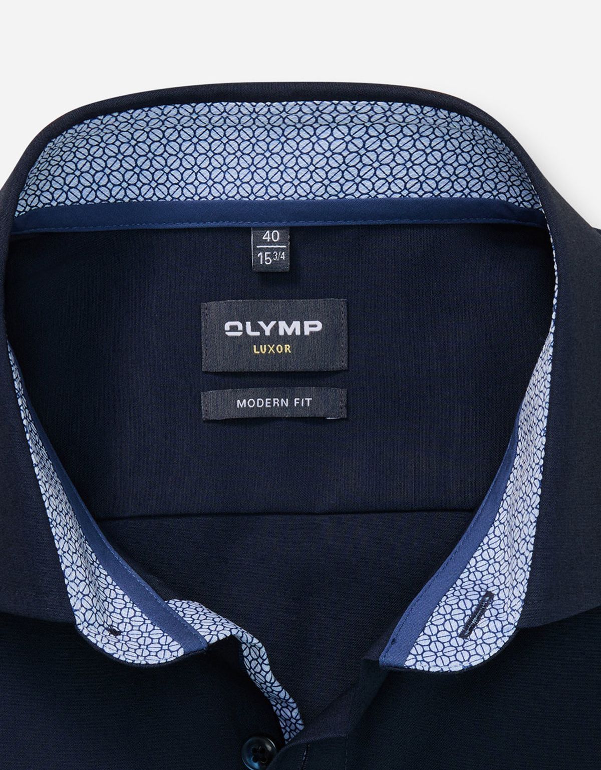 Рубашка синяя OLYMP Luxor, modern fit, на высокий рост | купить в интернет-магазине Olymp-Men