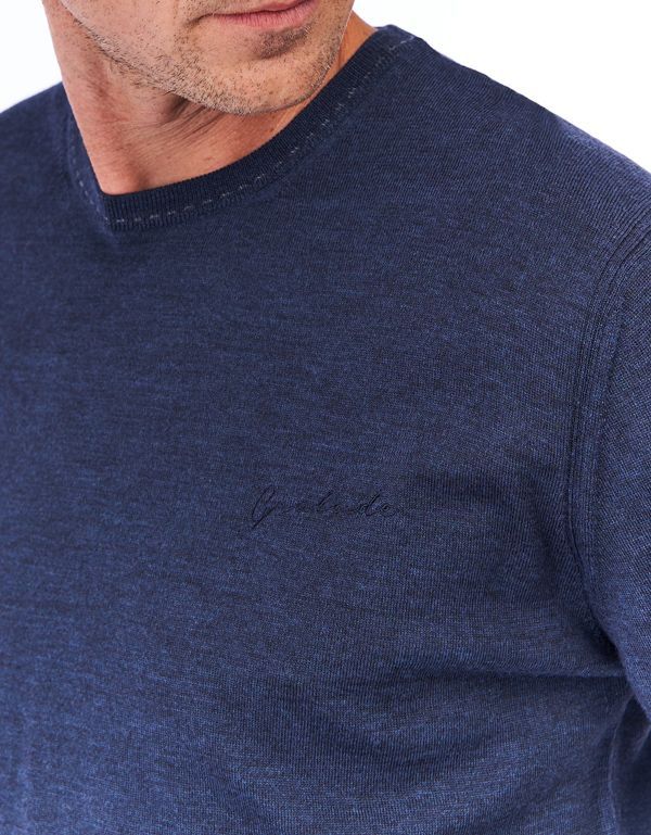 Джемпер мужской Gratude с круглым воротом из шерсти мериса | интернет-магазин Olymp-Men