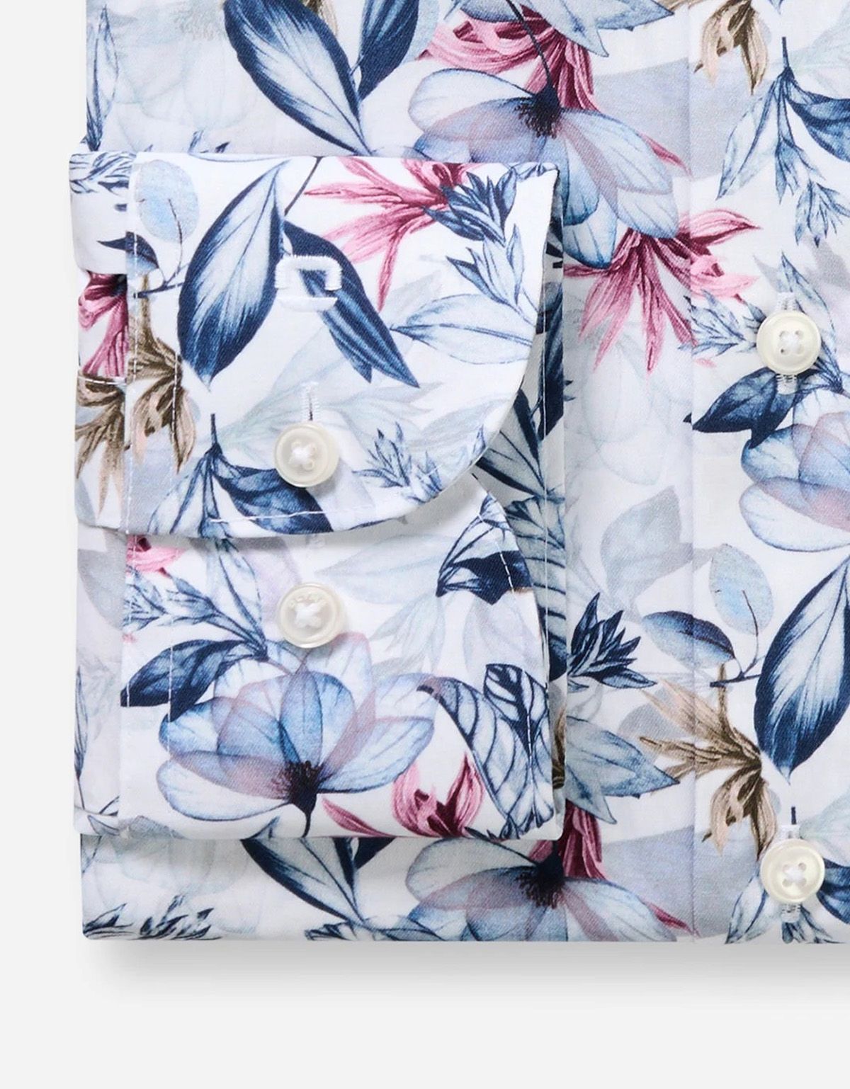 Рубашка с цветочным принтом OLYMP Luxor полуприлегающая | купить в интернет-магазине Olymp-Men