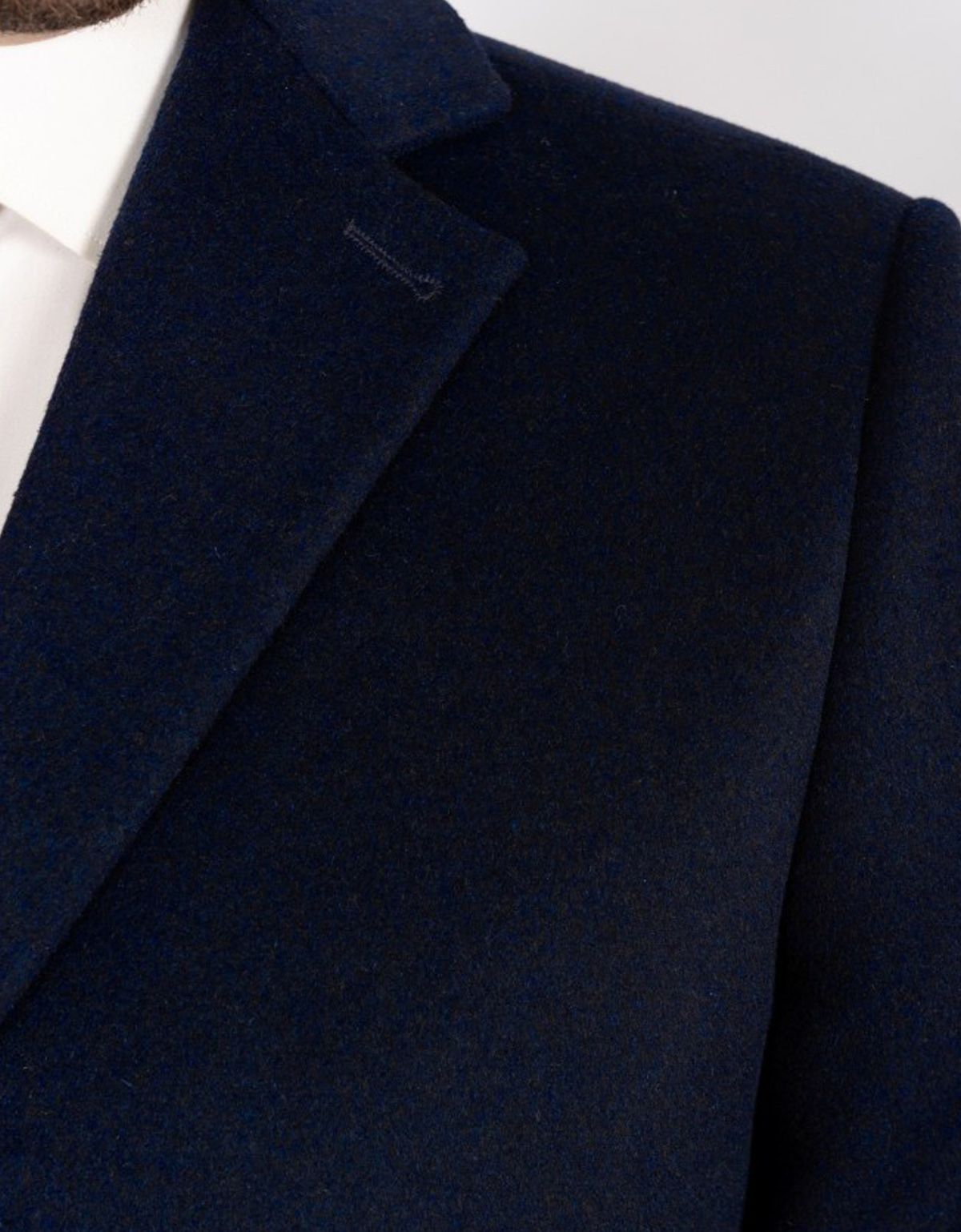 Пальто мужское классическое синее Nowal | купить в интернет-магазине Olymp-Men