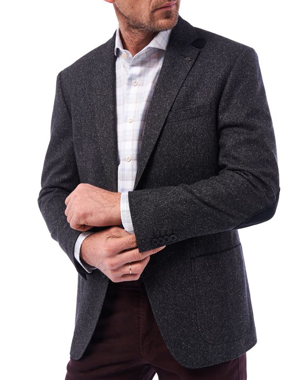 Пиджак мужской шерстяной Roy Robson с локтями из замши, modern fit | купить в интернет-магазине Olymp-Men